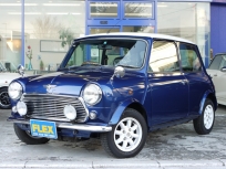 ローバーミニCOOPER ROVER MINI COOPER/タヒチブルー・ワンオーナー車・黒革シート・ウッドコンビハンドル