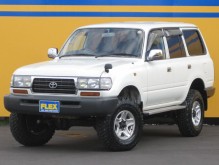 トヨタ ランドクルーザー80GX ランクル８０　ＧＸ　観音バックドア　純正ホワイト　ナローボディ　３インチＵＰ　パワーウィンドー付き アルパインＨＤＤナビ