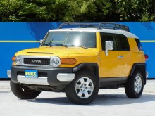 トヨタ FJクルーザーUPグレード２ ＦＪクルーザー　アップグレードⅡ　イエロー　純正ルーフレール　サブウーハー　ＨＤＤナビ　