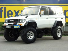 トヨタ ランドクルーザープラド70SX ランクルプラド　ＳＸワイド　ＤＴ　大迫力約６～７インチリフトＵＰフルカスタム車　買取入庫　