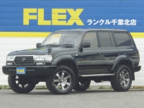 ランドクルーザー80VX-LTD ランクル８０　ＶＸ－ＬＴＤ　４２００ＤＴ【最終モデル・純黒腰下同色済・背面レス】【２ＵＰ＆２８５ＡＴ】【クリフォード】