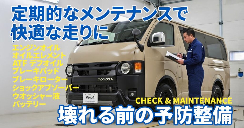 定期的なメンテナンスで快適な走りを。不具合が起きる前に予防整備しましょう