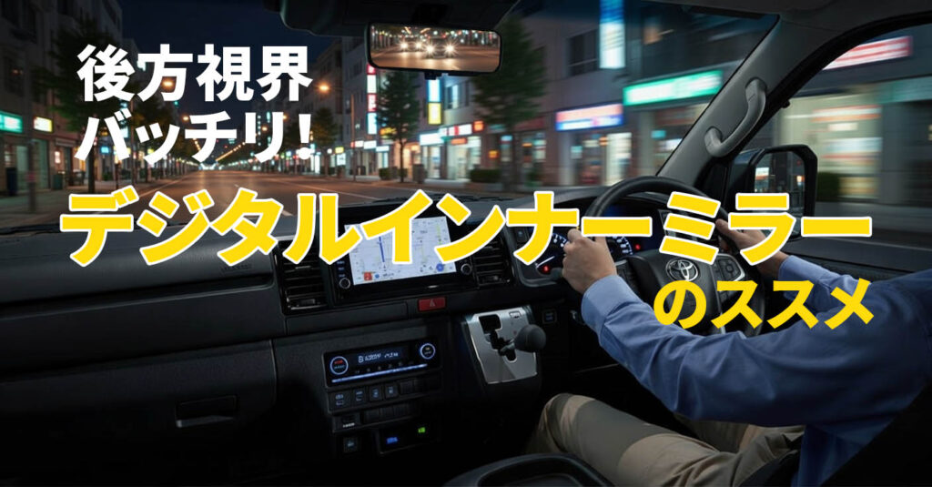 デジタルインナーミラー（デジタルバックミラー）ってハイエースにはどうなの？