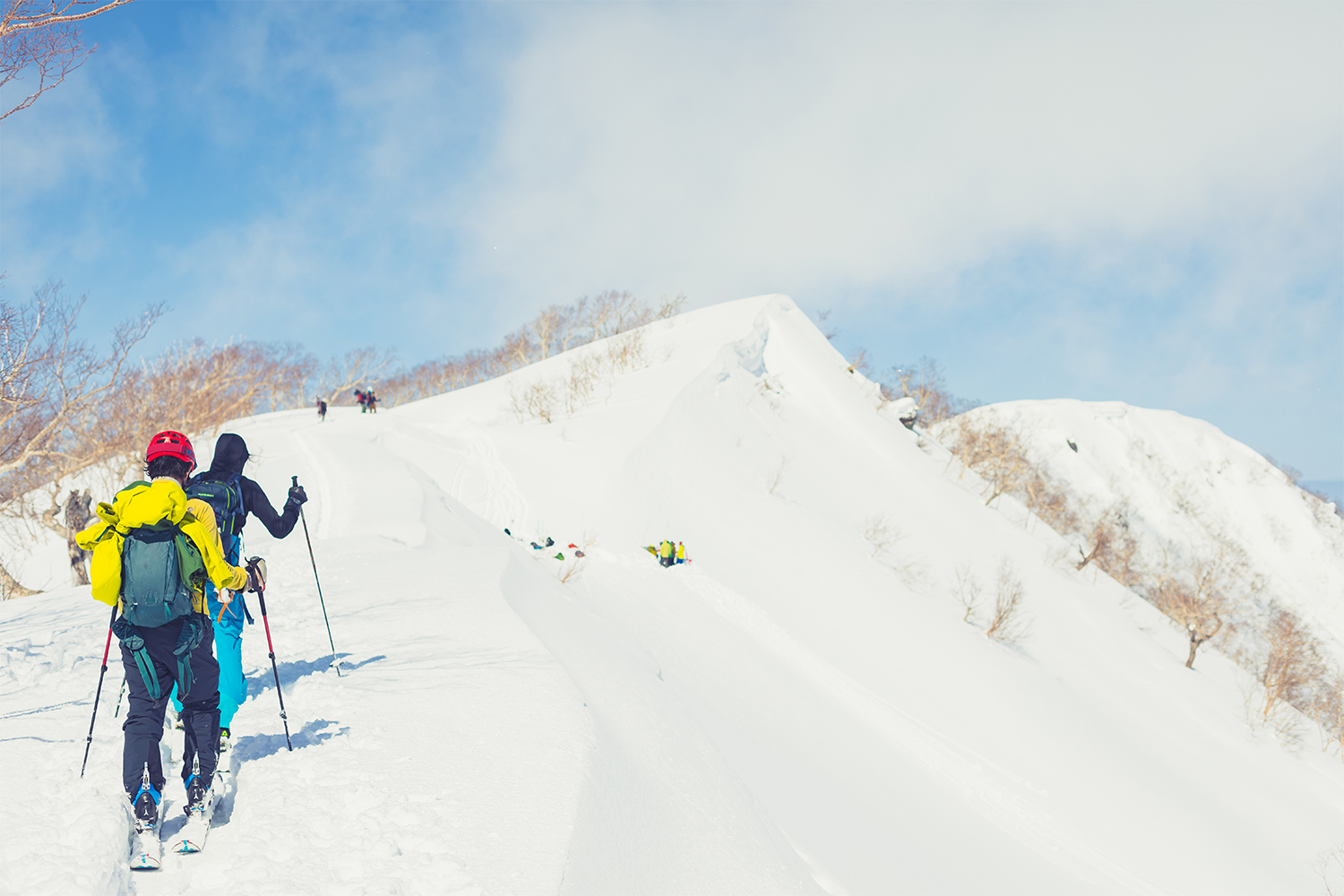 三田原山の山頂が見える。右には妙高山がそびえ、前には日本海が広がっていた