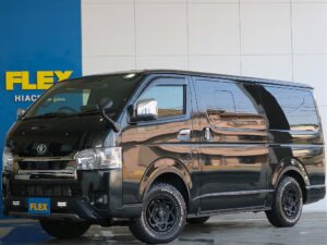 🚩入庫☛【厳選仕入中古車】ハイエースバン　ディーゼル4WD　ブラックマイカ ベッドキット付きのオフロードPKGのお車入庫致しました☆☆(XP2969)