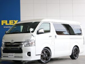 🚩入庫☛【新車】ハイエース　ミドルルーフ　FLEXオリジナルキャンピングカー MOBYDICK　BELUGA　パールホワイト　ガソリン2WD入庫致しました☆☆(AJ7213)