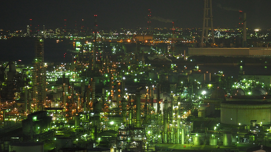 名古屋から近い四日市の夜景