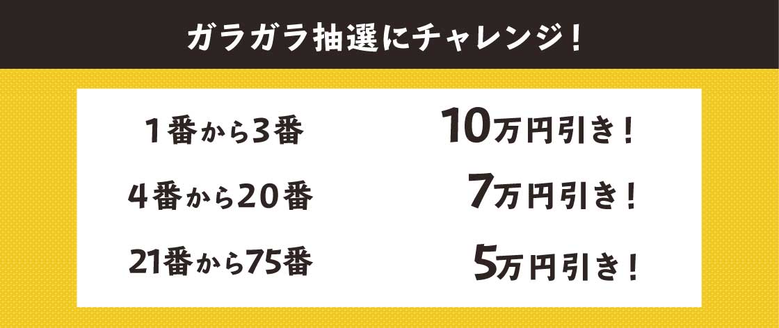 リニューアルオープンフェア　ガラガラ抽選会