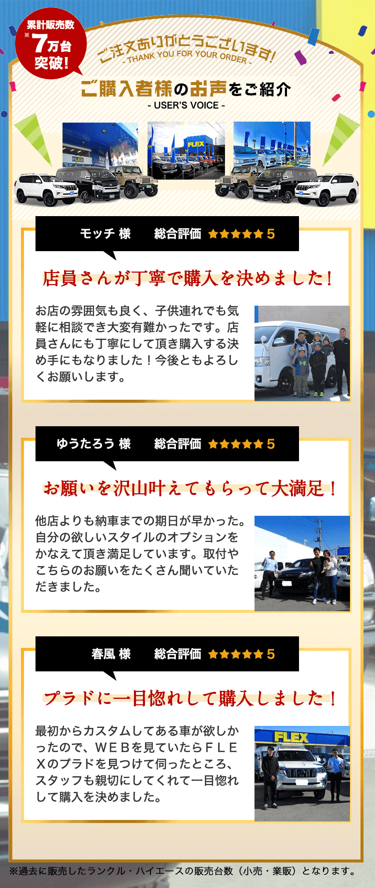 ご購入者様の声をご紹介