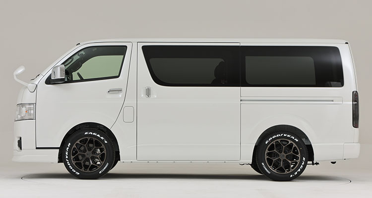 BARBERO STYLING HEX（スタイリングヘックス） ハイエース用アルミホイール FLEXオリジナルカラー マットブラッククリア