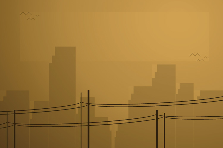 黄砂を含んだ大気