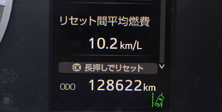 走行10万km超のハイエースのオドメーター